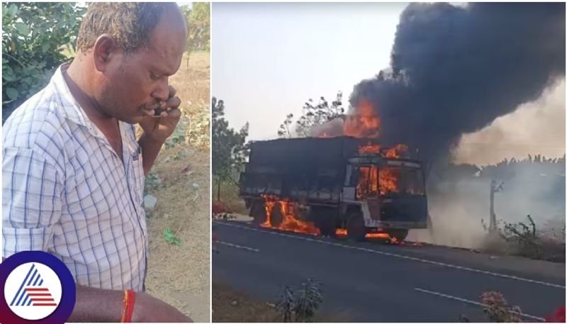 kitchen stove exploded and burnt the plywood transport lorry sat