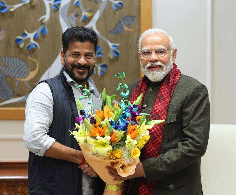 Telangana CM Revanth Reddy meeting with PM  Narendra Modi AKP