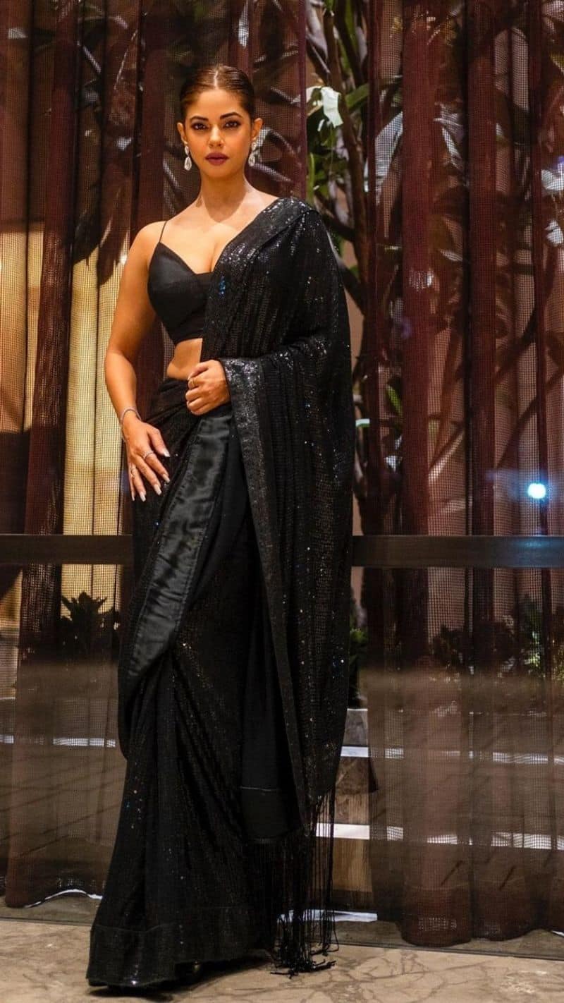 meera chopra outfits latest party wear saree design kxa 