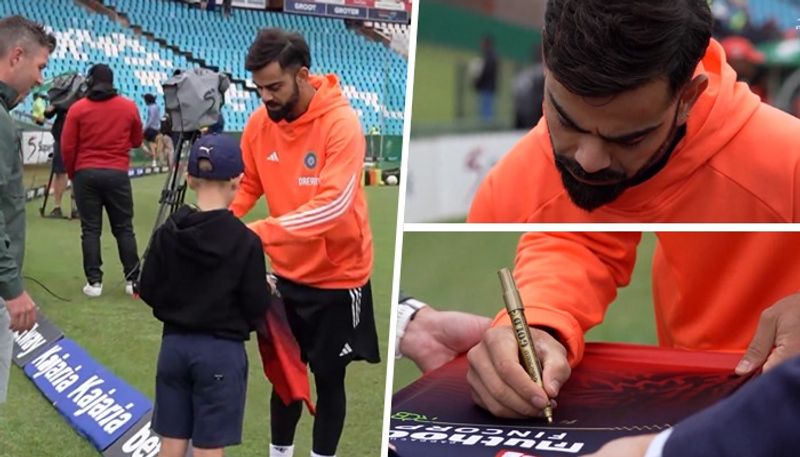 WATCH Virat Kohli fulfills young fan's wish; autographs RCB jersey in heartwarming gesture snt