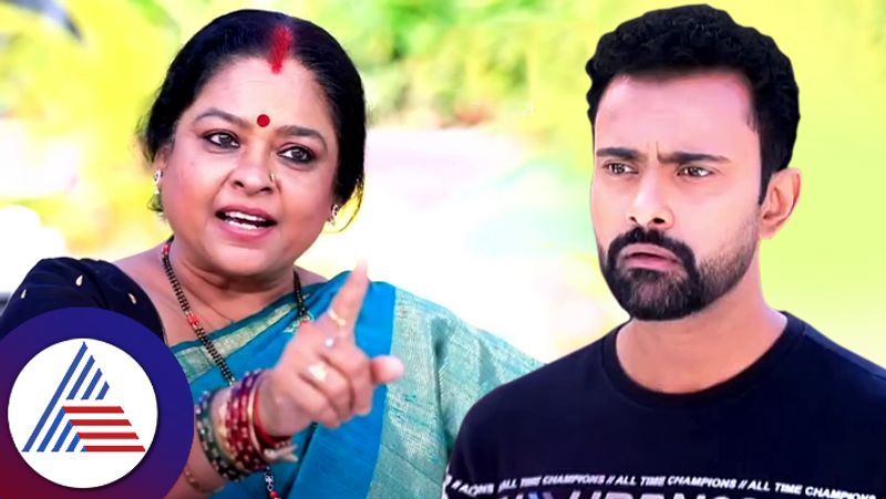 Kusuma firing her son Tandav in Bhagyalakshmi serial bni