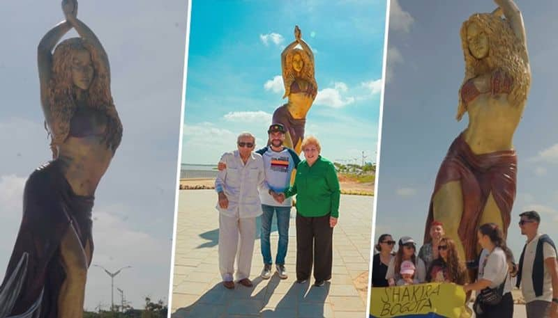 Photos Shakira's belly-dancing pose statue unveiled in her hometown of Barranquilla RBA