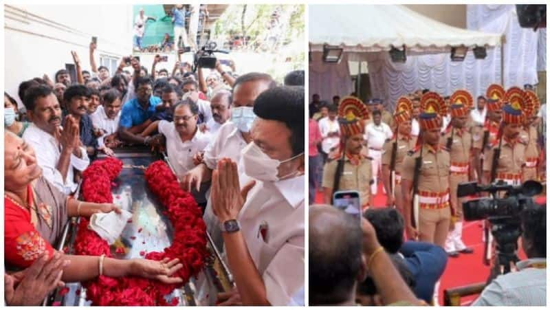 Chief Minister stalin attending Vijayakanth funeral mma