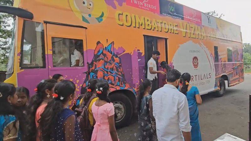 Coimbatore organizers who took the destitute children in a double-decker bus vel