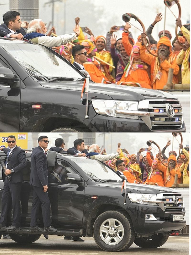 PM Modi road show in Ayodhya in pictures zrua 