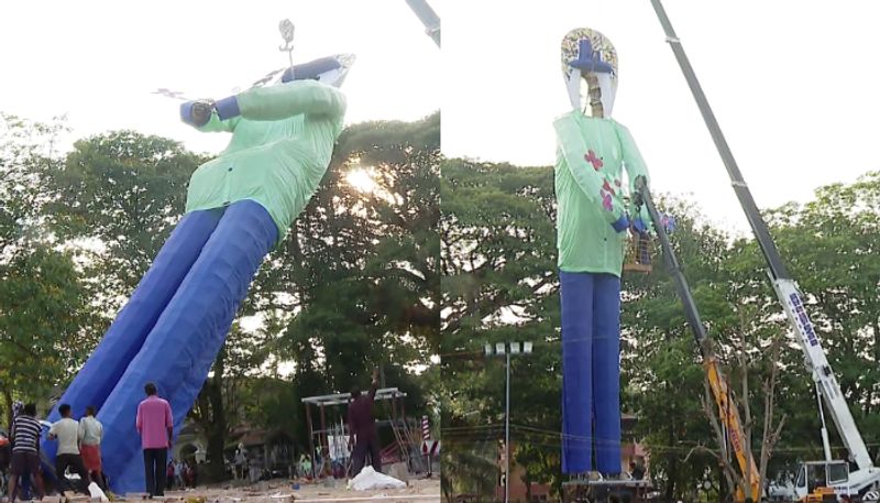 new year celebration in fort kochi, pappanji erected in parade ground, police issues traffic advisory