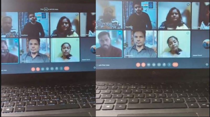 A zoom Meeting organised for New year plane turned as into Hindi Language debate meeting video Goes viral akb