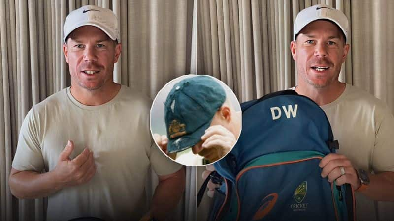 David Warner found his lucky baggy green cap; Do you know what he did?  RMA