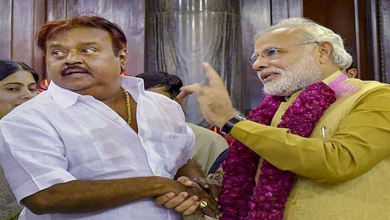 PM Modi remembered vijayakanth praised him also captain in politics smp