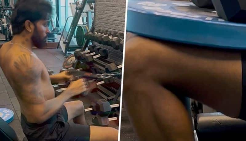 Hardik Pandya Shared his Gym Work Out Video in his Instagram rsk