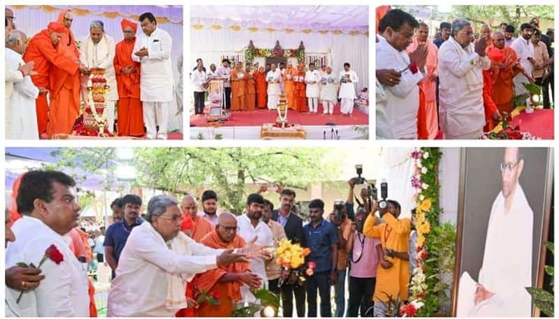 CM Siddaramaiah Attended The Siddeshwar Swamiji's Gurunamana Programe in Vijayapura grg 