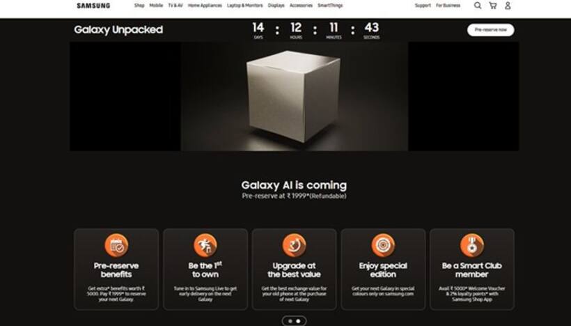 Samsung Galaxy S24 series: You can now pre book it; global launch on January 17