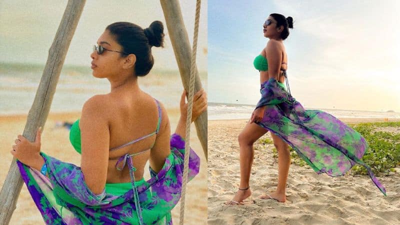 Rajinikanth vettaiyan movie actress dushara vijayan bikini photos viral gan