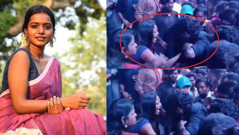 Aishwarya raghupathi slap Dhanush fan who misbehaved with her in captain miller pre release event gan