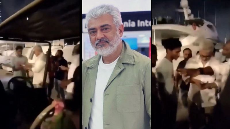 Ajithkumar grab phone from his fan and delete the video of him in Dubai gan