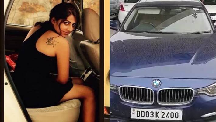 divya pahuja  bmw car