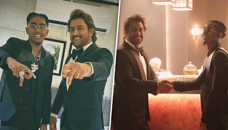 MC Stan and cricket icon M.S. Dhoni collaborate on an exciting venture, delighting fans with shared pictures