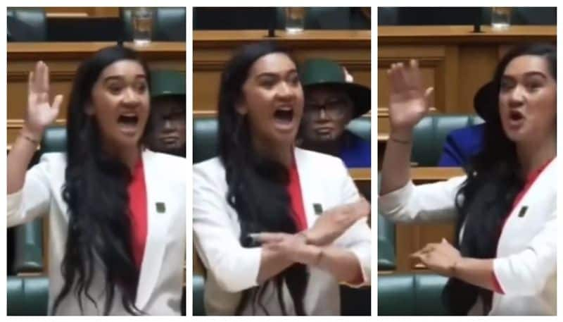 social media says New Zealand's youngest MPs war cry in Parliament is reminiscent of Kanthara movie bkg 