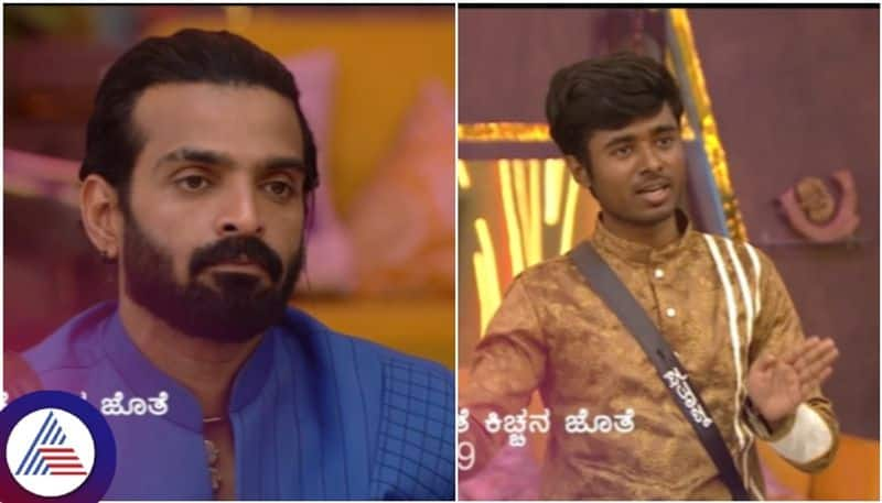 Bigg Boss drone prathap Slashed out on Vinay in front of Kiccha Sudeep sat