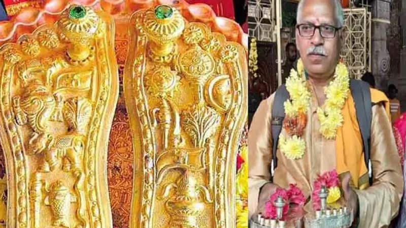 Hyderabad devotee trekking 8,000km to Ayodhya Ram Temple with golden slippers tvk