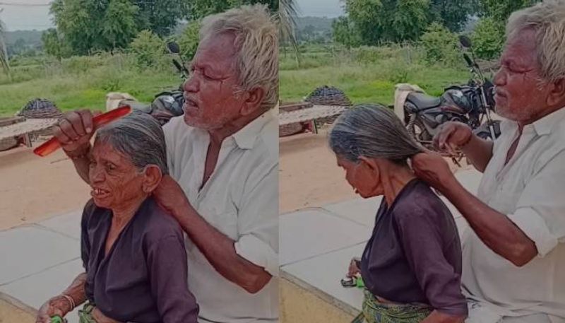 man brushing wifes hair viral video rlp