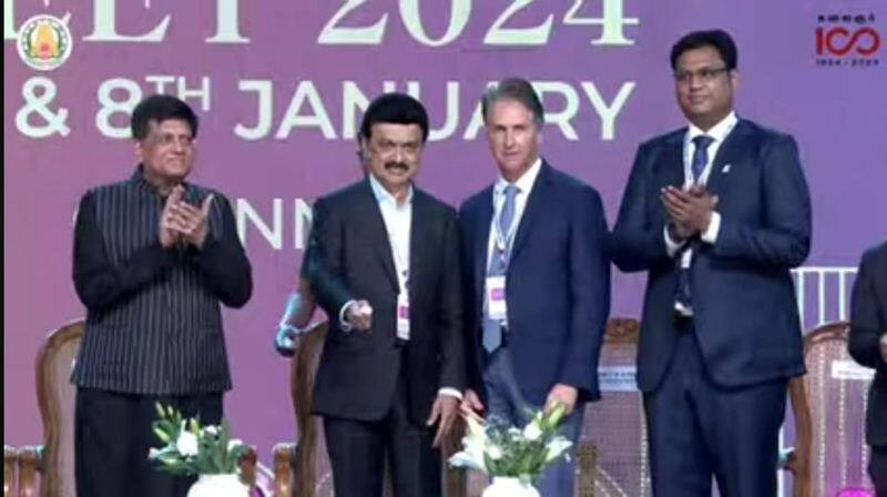 At the global investors conference in Chennai companies including Hyundai  TVS signed contracts worth several thousand crores KAK