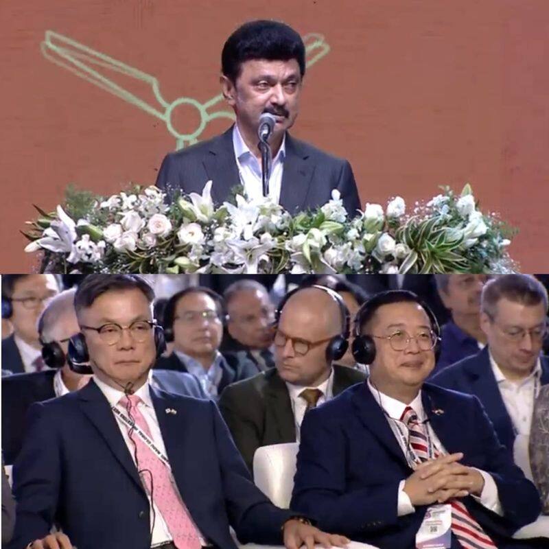 A translator was used to help foreigners listen to Prime Minister Stalin's speech at the Global Investors Conference KAK