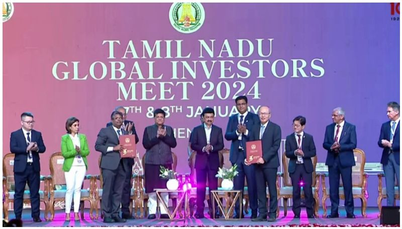 global investors meet in tamilnadu signs 5 lakh crore investment deals with tata electronics pegatron hyundai motors nbu