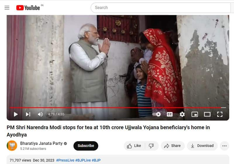 false video circulating as pm narendra modi visiting homes to invite people for the ayodhya ram temple inauguration