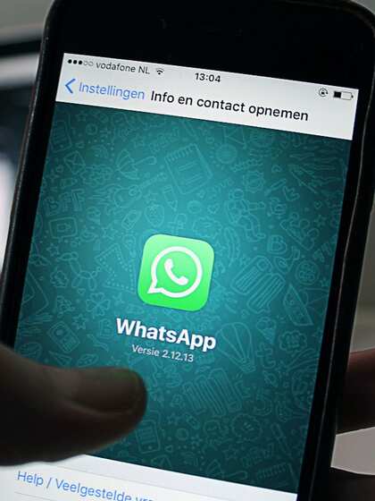 Switch to WhatsApp and make or answer a call