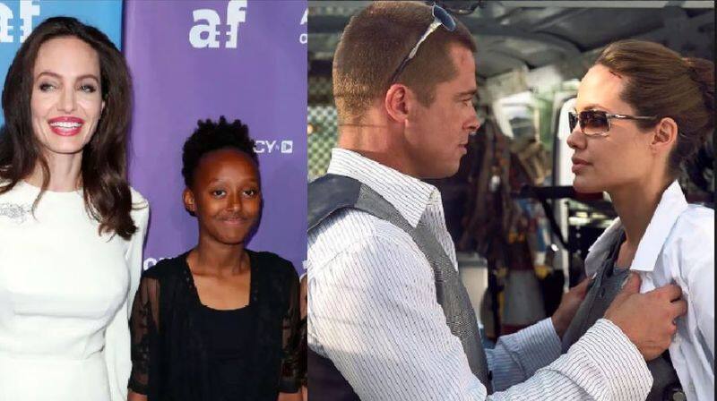 Hollywood Actor Brad Pitt Angelina Jolie Husband wife feud continues even after divorce daughter  Zahara drops Brad Pitts name wwhich was attached to her name akb