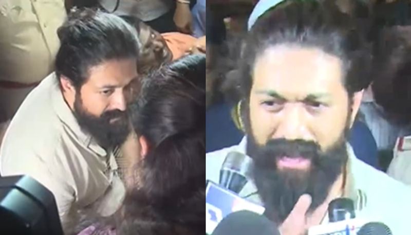 Rocking Star Yash Talks to Media after Meet with Family of Fans Who  electrocuted while installing birthday flex in Gadag san