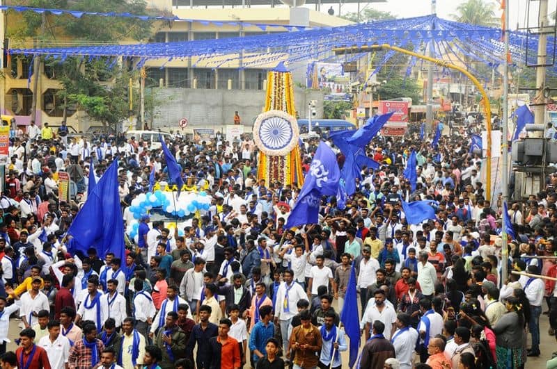 Koregaon Vijayotsava on behalf of Maha Vidhya of the Union of Dalit Organizations at Chikkamagaluru gvd