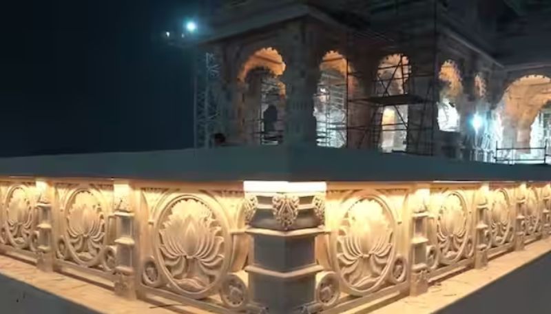 Ram Mandir decorated with colorful lights Ram Janmabhoomi Trust released the video ans