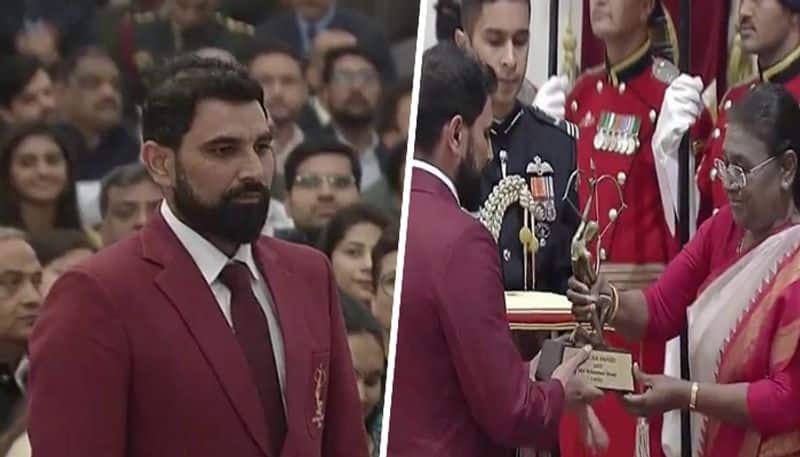 Mohammed Shami receives Arjuna Award as President Murmu confers National Sports honours in Delhi kvn