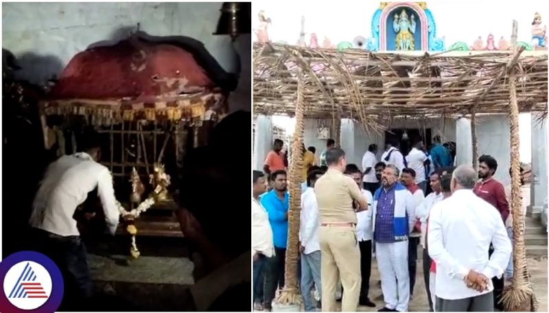 Chikkamagaluru Gollarahatti Dalit community young man enter to temple and worshipping sat