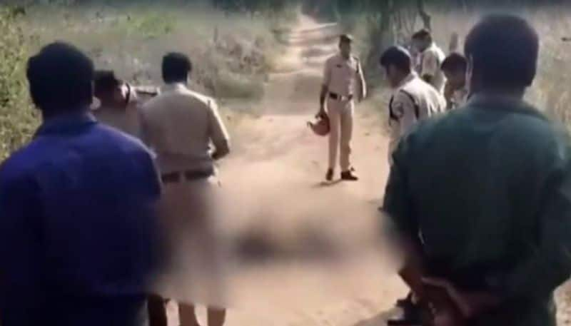 body of a woman was found with 90 per cent burns on a road leading to farmland Telangana etj