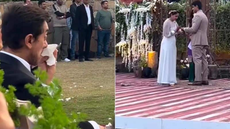 Aamir Khan in tears while her daughter ira khan wedding later Aamir dance with ex wife reena gan