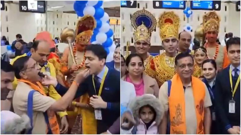 Ram Temple Inauguration Passengers Dressed As Ram, Hanuman As First Flight Leaves From Ahmedabad To Ayodhya Rya