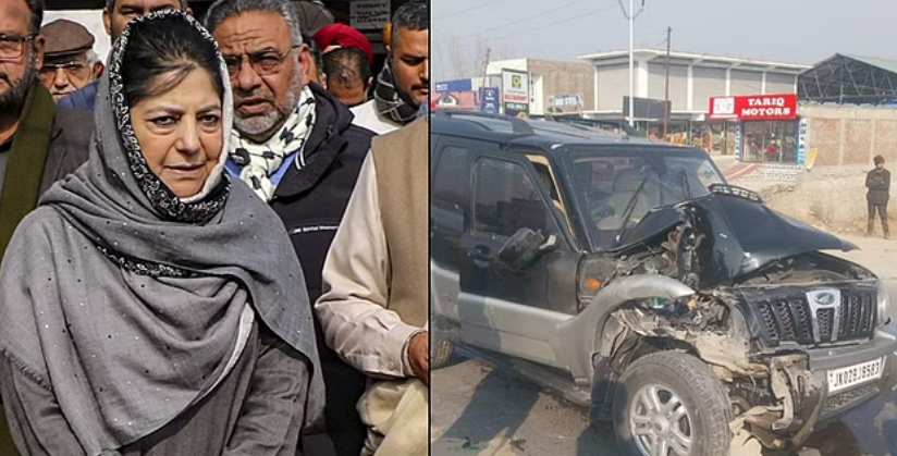 PDP chief Mehbooba Mufti's car meets with accident in Jammu and Kashmir's Anantnag, escapes unhurt ksp