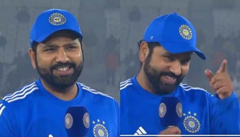 Viral Video Rohit Sharma Forgets Playing XI During IND vs AFG 1st T20I Toss san