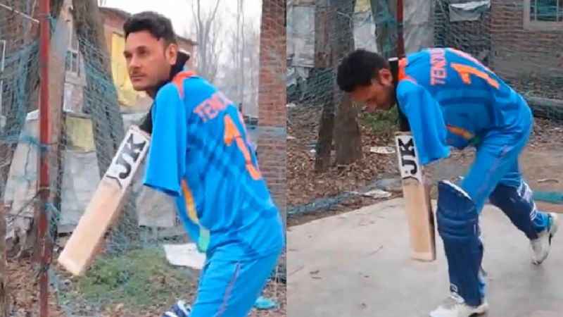 Bowling on his feet, batting using his shoulders this boy with no hands is the captain of the Kashmiri Para cricket team akb