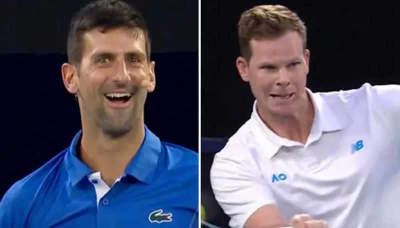 cricket Steve Smith's tennis skills amaze Novak Djokovic in an unforgettable charity showdown (WATCH) osf