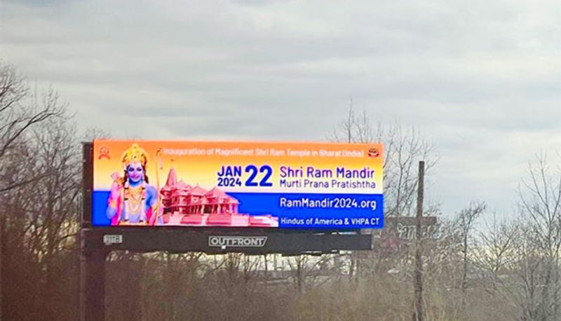 Vishva Hindu Parishad of America unveils over 40 billboards nationwide of 'Pran Pratishtha' of Ram Mandir' avv