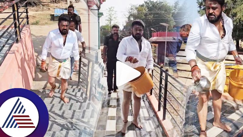 Actor Jaggesh has cleaned the premises of his village Kalabhaireshwara temple shared video suc