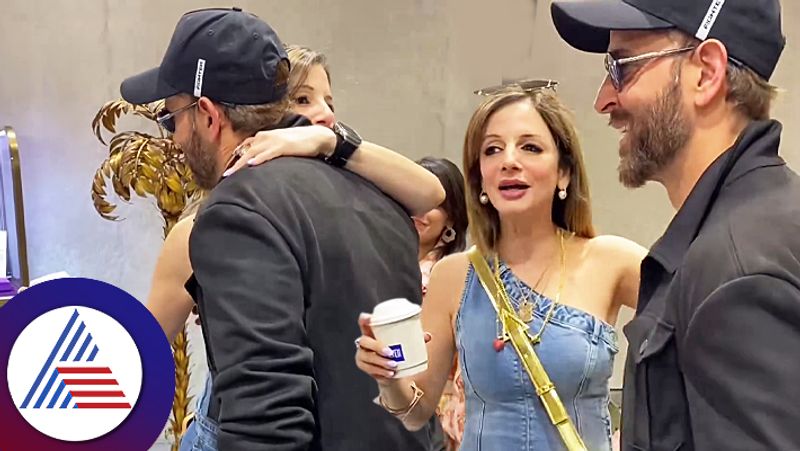 Hrithik Roshan ex wife Sussanne Khan hugs ahead of Fighter trailer release suc