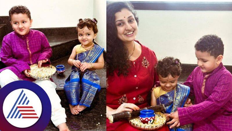 Kantara Rishab Shetty Family Celebrates Makar Sankranti Festival See Beautiful Pics gvd