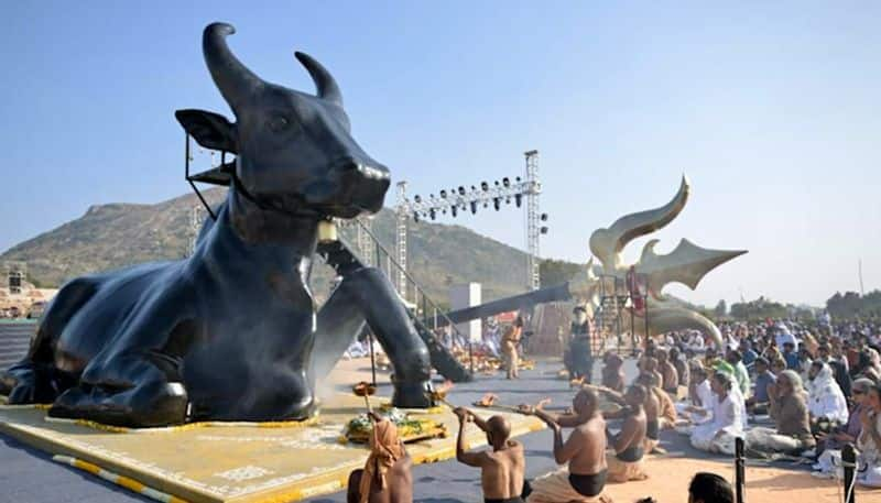 54-foot Mahashula, 21-foot Nandi consecrated at Sadhguru Sannidhi near Bengaluru