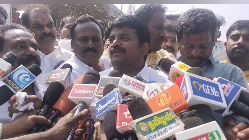 former aiadmk minister vijayabaskar slams dmk government in pudukkottai vel