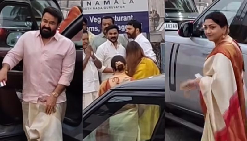 suresh gopi daughter bhagya suresh wedding day live mohanlal mammootty dileep khushboo reached guruvayur video nsn